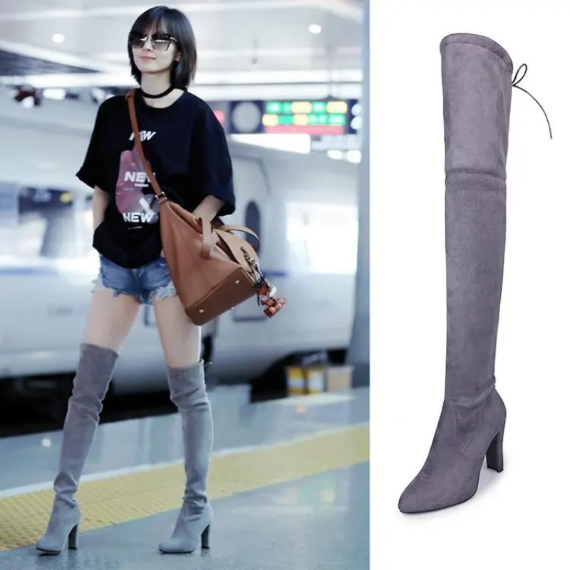Knee High Sock Women - Nuovi Stivali Alti al Ginocchio in