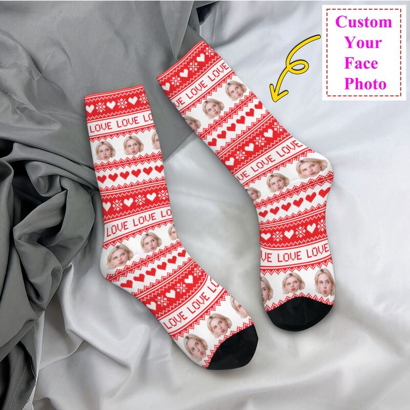Dress Sock Men - Calzini natalizi personalizzati con foto di